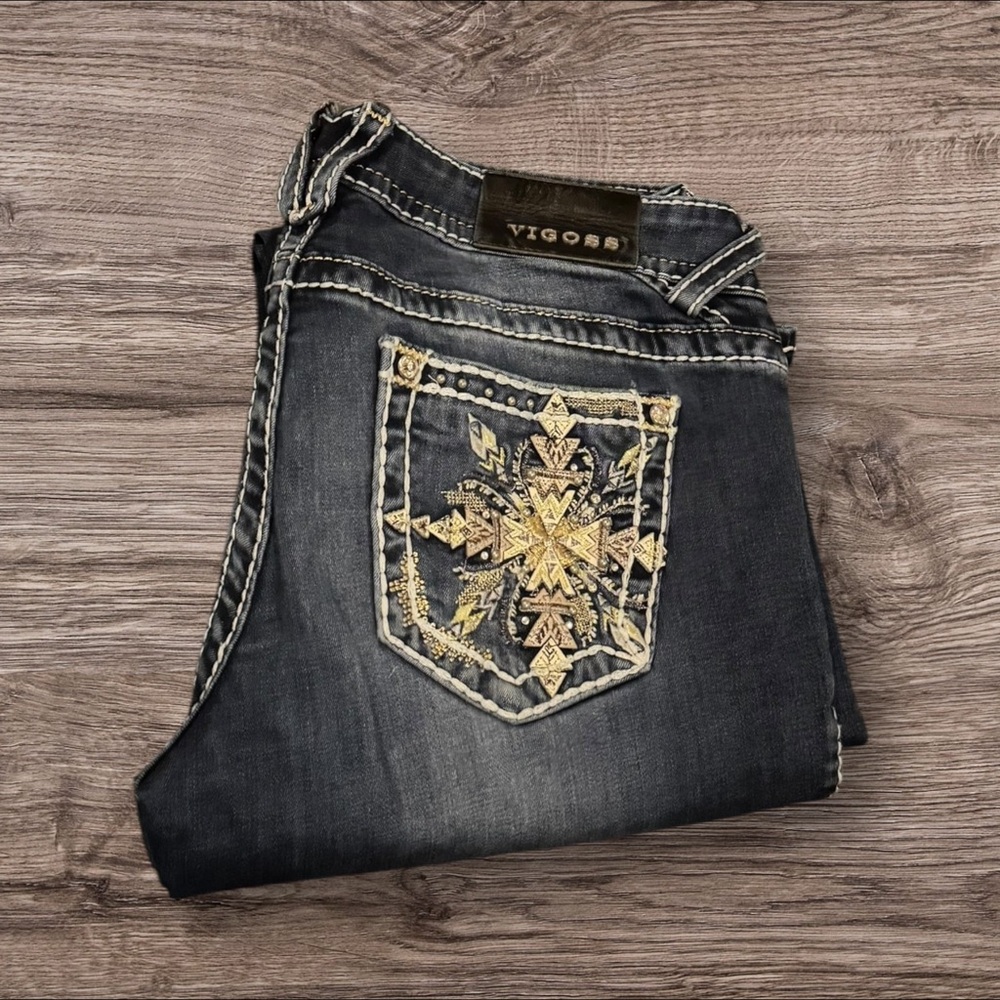 Vigoss Chelsea boot cut Embroidery